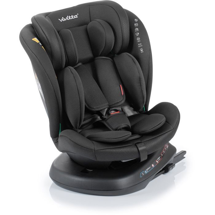 Siege auto - BABYAUTO - Sigma IFix Vivitta - Groupe 0/1/2/3 - 40/150 cm - Isofix + Top tether - Pivotant 360° - Inclinable - Noir