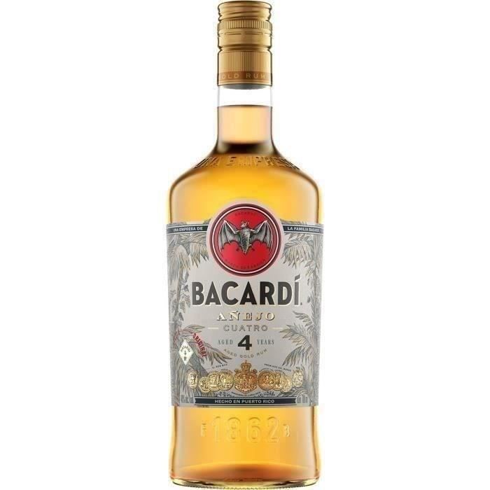 Rhum Bacardi Anejo Cuatro - Rhum vieux - Puerto Rico - 40%vol - 70cl