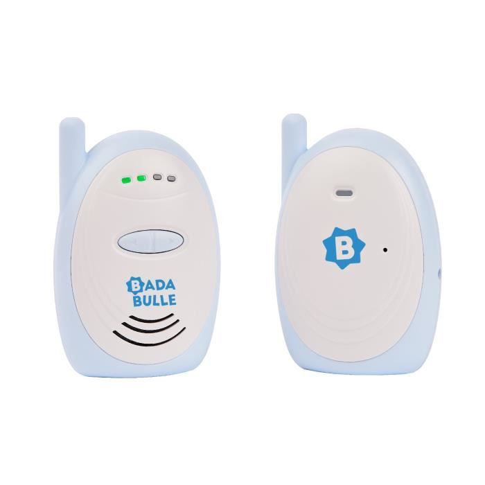 Badabulle Babyphone audio - Simple d'utilisation - PortÈe 300m - Babyphone Compact - Alarme Sonore et Visuelle