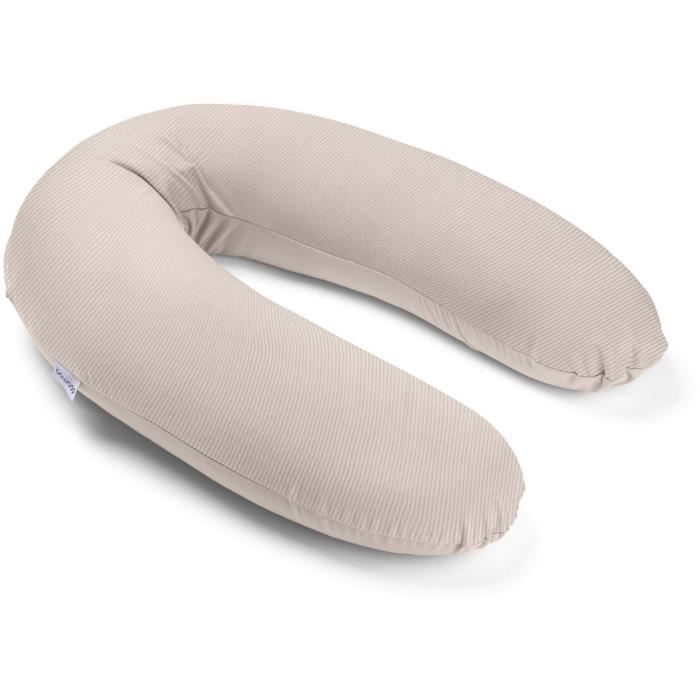 Coussin de grossesse et d'allaitement - DOOMOO - Buddy - Ultra confort - Certifié oeko-Tex - Corduroy Beige