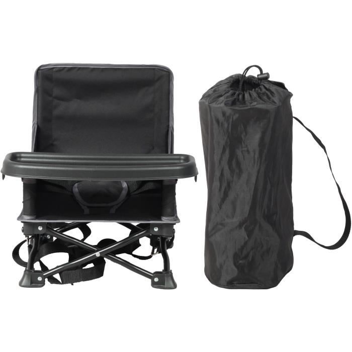 Rehausseur de chaise - BAMBISOL - 6/35 mois - Evolutif en chaise enfant 3/5 ans - Pliable - Noir