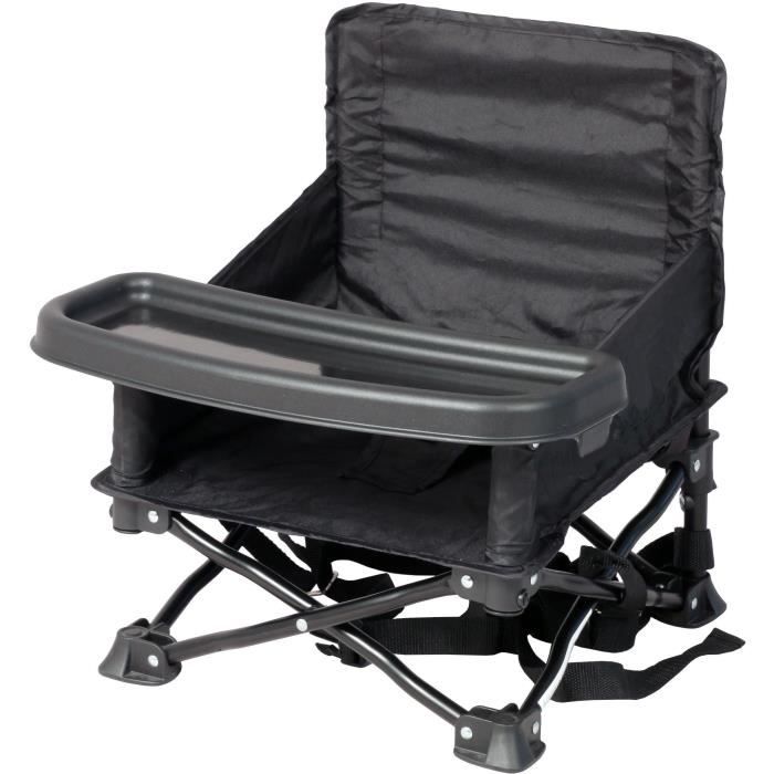 Rehausseur de chaise - BAMBISOL - 6/35 mois - Evolutif en chaise enfant 3/5 ans - Pliable - Noir