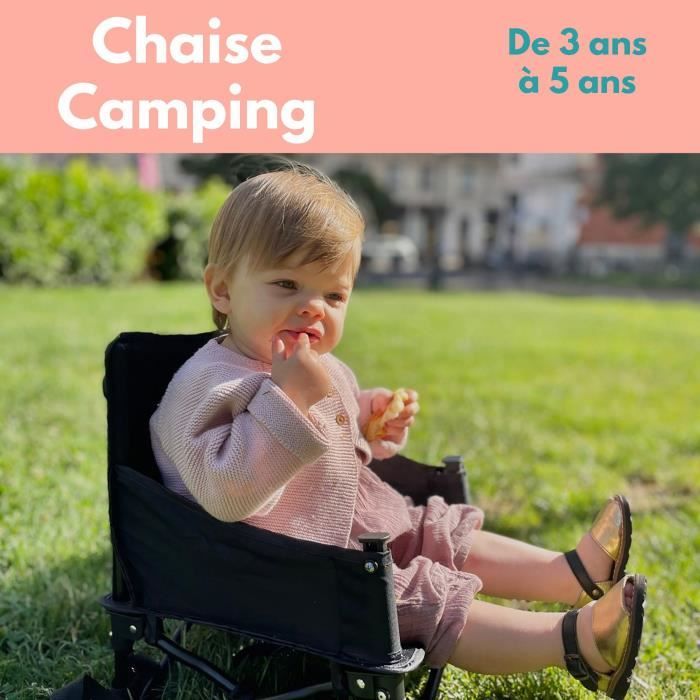 Rehausseur de chaise - BAMBISOL - 6/35 mois - Evolutif en chaise enfant 3/5 ans - Pliable - Noir