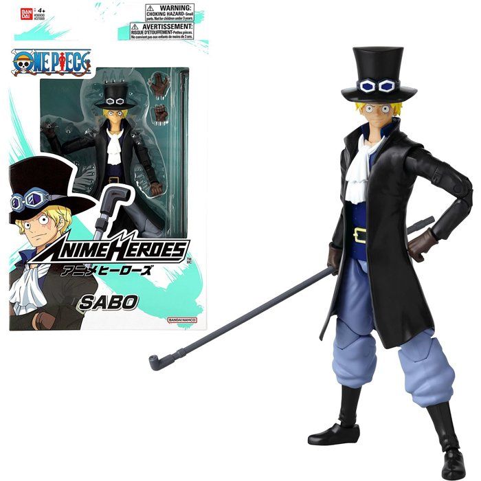 Figurine Anime Heroes - BANDAI - One Piece Sabo 17 cm - 16 points d'articulation