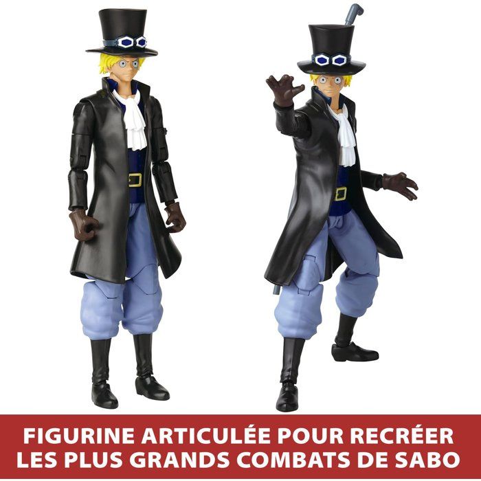 Figurine Anime Heroes - BANDAI - One Piece Sabo 17 cm - 16 points d'articulation