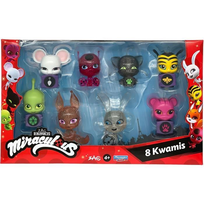 Bandai - Miraculous - Pack de 8 kwamis Collection de Mini-figurines - P50532