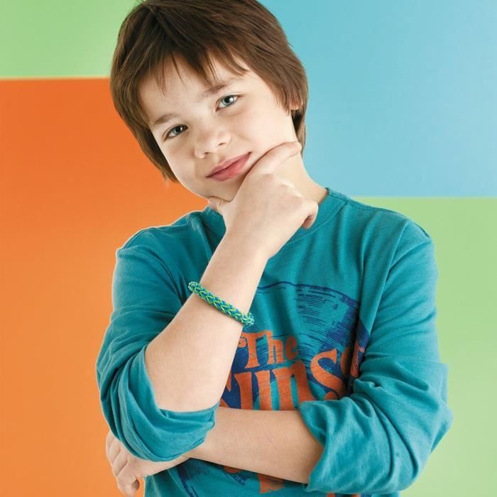 Kit de fabrication de bracelets Rainbow Loom - Métier a tisser avec 5600 élastiques, charms et perles - BANDAI