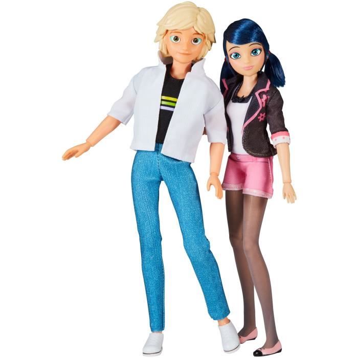 Pack de 2 Poupées - BANDAI - Miraculous - P50377 - Marinette & Adrien - 26 cm