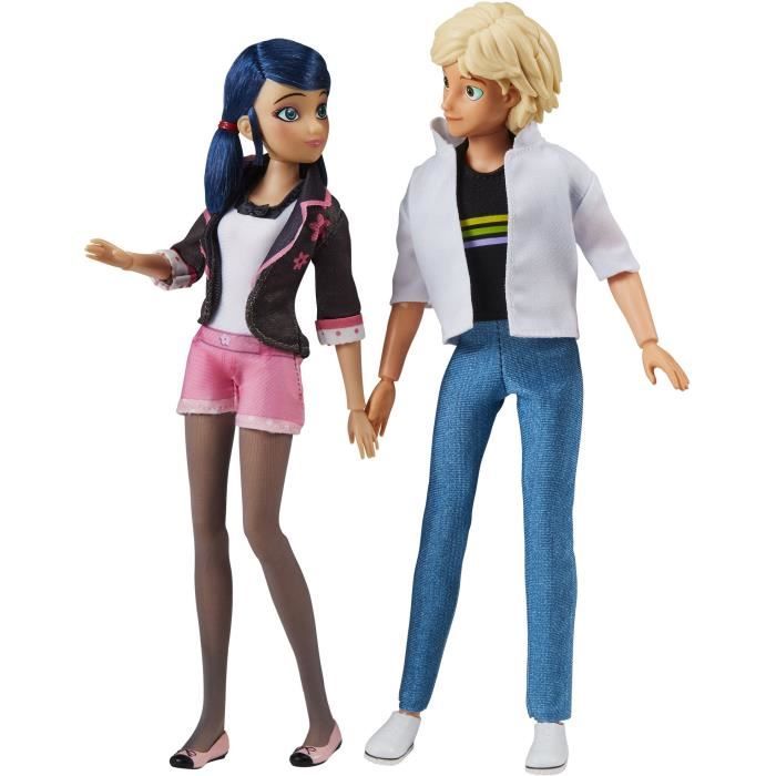 Pack de 2 Poupées - BANDAI - Miraculous - P50377 - Marinette & Adrien - 26 cm