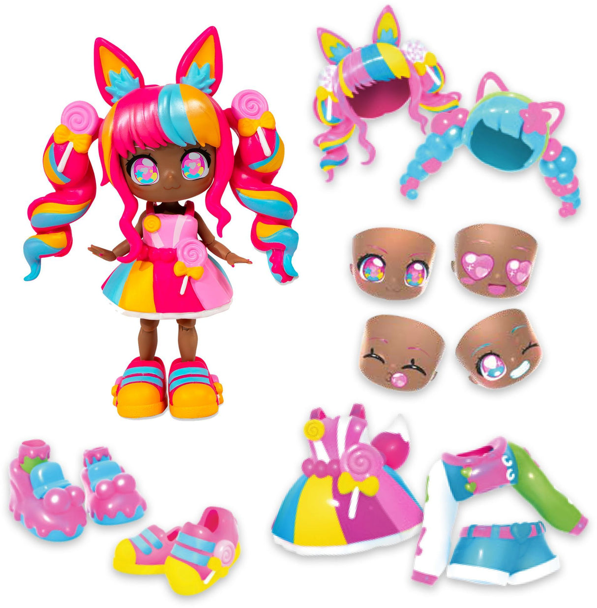 Poupée Personalisable - BANDAI - Animakii - HEA26351 - Lollipop et Bubblegum
