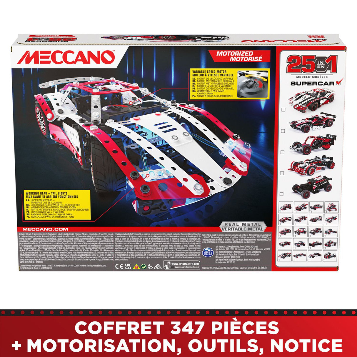 Supercar - BANDAI - Meccano - APM20105 - 25 Modeles
