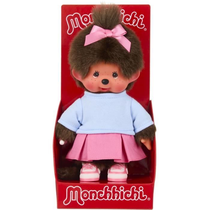 Peluche - BANDAI - Monchhichi - SE203949 - Jupe Basket - 20 cm