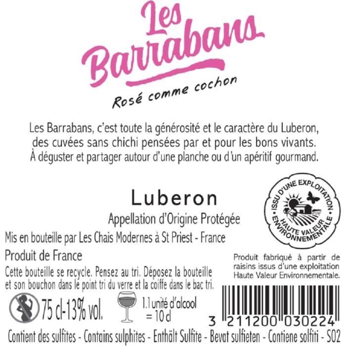 Les Barrabans 2023 Luberon - Vin rosé de la Vallée du Rhône