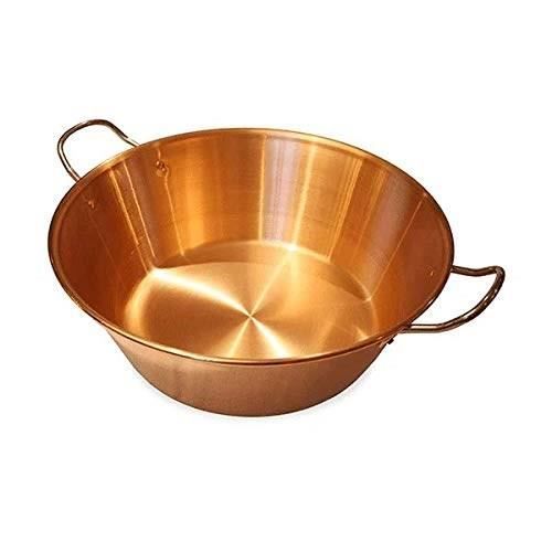 BAUMALU Bassine a confiture cuivre 38 cm 12/10eme anses inox - 9 litres environ