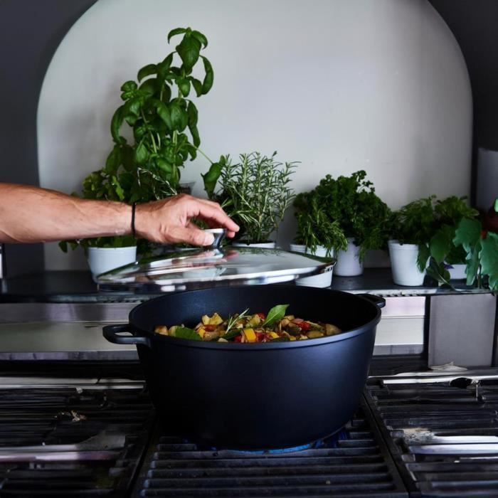 Mijoteuse haute - BAUMALU - 384942 - Intérieur céramique - Avec couvercle - 36 cm