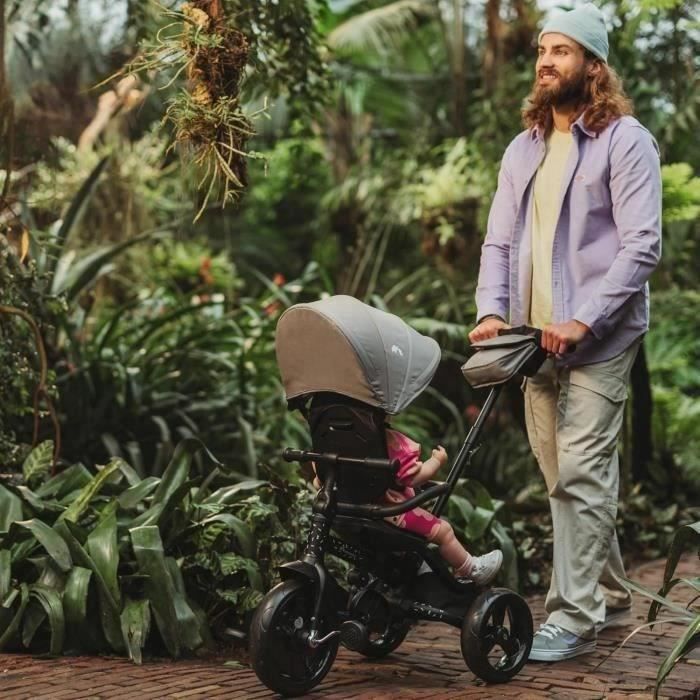 BEBECONFORT WINDY, Tricycle, pliage compact, confortable, siege réversible, de 10 mois a 5 ans, Tinted Gray
