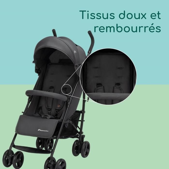 BEBECONFORT DUSK Poussette compacte, 1ere âge, ultra compacte, pliage facile, naissance a 4 ans, jusqu'a 22 kg MINERAL GRAPHITE