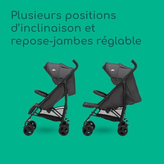 BEBECONFORT DUSK Poussette compacte, 1ere âge, ultra compacte, pliage facile, naissance a 4 ans, jusqu'a 22 kg MINERAL GRAPHITE