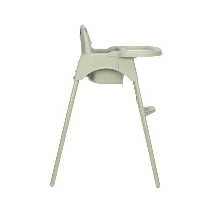 BEBECONFORT Meely Chaise haute bébé 2 en 1, évolutive en petite chaise, De 6 mois a 3 ans (15kg), Mineral Green