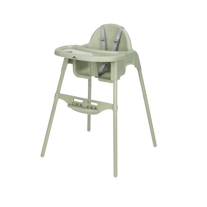 BEBECONFORT Meely Chaise haute bébé 2 en 1, évolutive en petite chaise, De 6 mois a 3 ans (15kg), Mineral Green