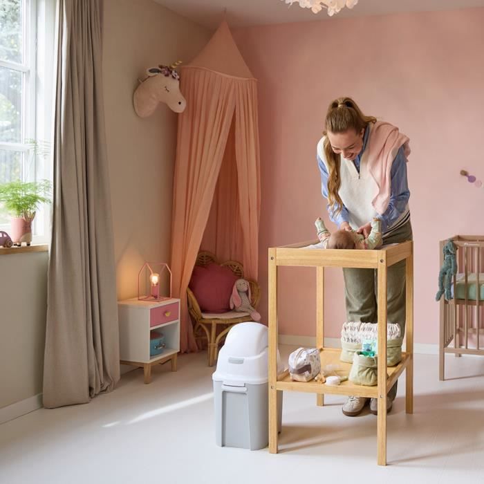 BEBECONFORT DAISY, Table a langer bois,matelas a langer inclus, facile a nettoyer, durable, De 0 a 12 mois (11kg) bois naturel