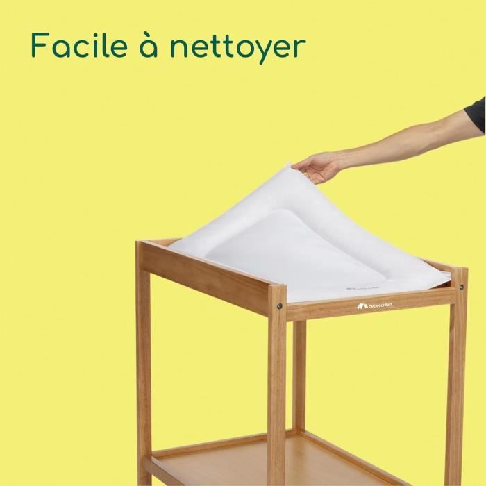 BEBECONFORT DAISY, Table a langer bois,matelas a langer inclus, facile a nettoyer, durable, De 0 a 12 mois (11kg) bois naturel