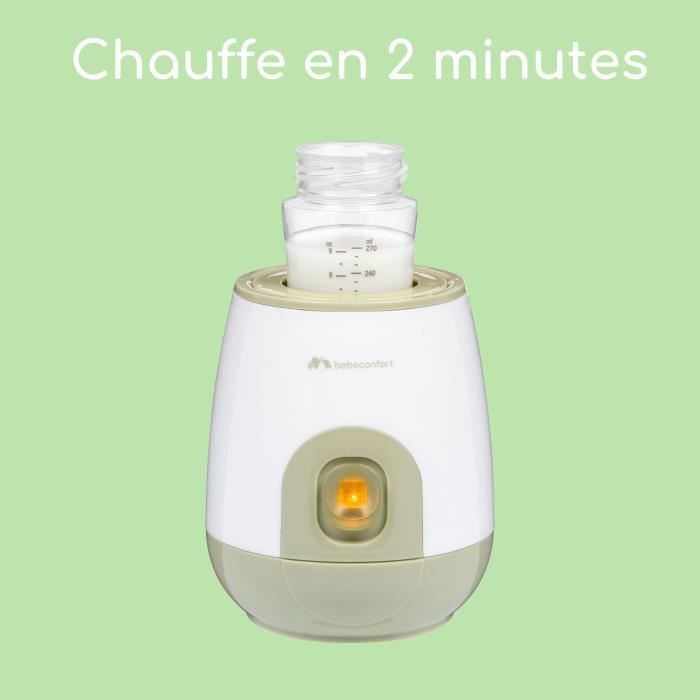 BEBECONFORT Chauffe biberon express Automatique, rapide, 2 min de chauffe, pratique, adaptable sur différents biberons