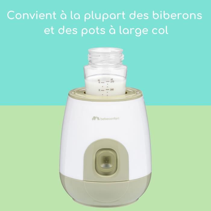 BEBECONFORT Chauffe biberon express Automatique, rapide, 2 min de chauffe, pratique, adaptable sur différents biberons