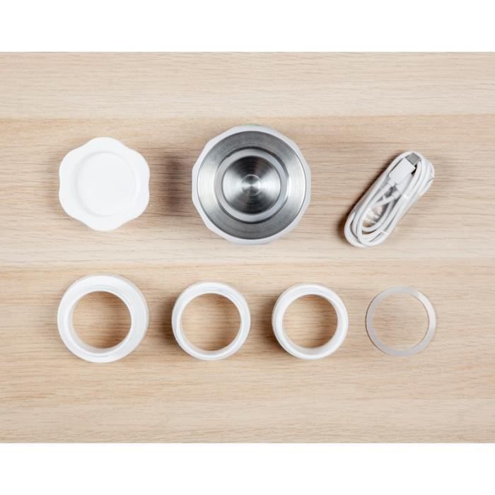 BEBECONFORT Chauffe biberon digital de poche, rapide, format voyage, ultra compact, écran lcd, 4 niveaux de température