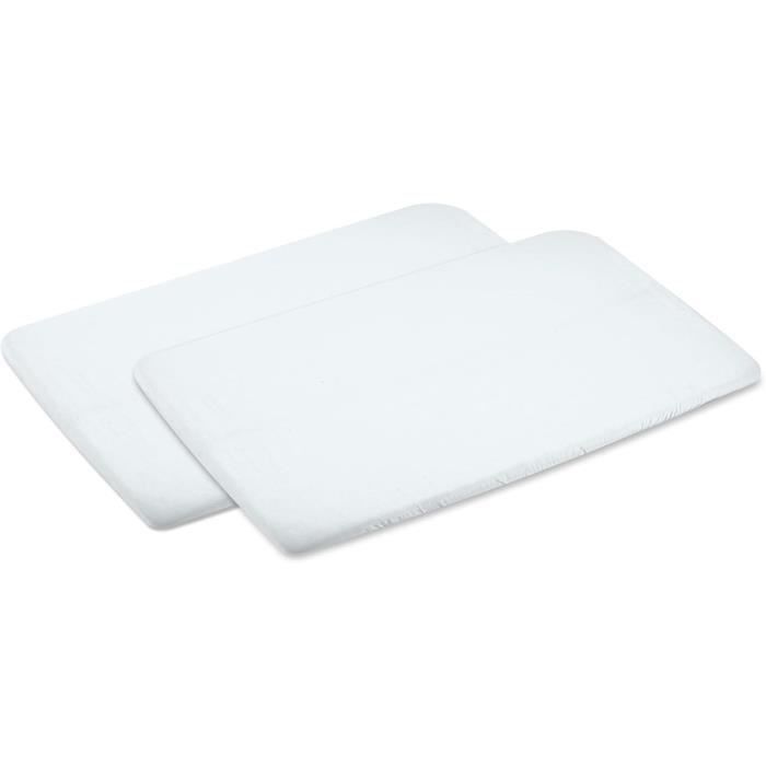 BEBECONFORT Draps de Lit pour berceau CALIDOO/AMARA, lot de 2, BLANC