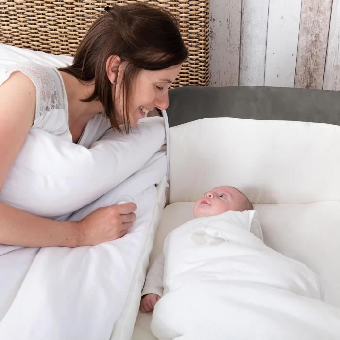 BEBECONFORT Draps de Lit pour berceau CALIDOO/AMARA, lot de 2, BLANC