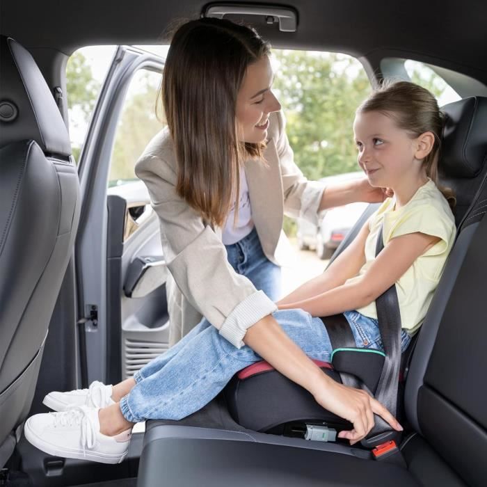 BEBECONFORT Siege auto Manga i-Fix, Rehausseur ISOFIX, de 6 a 12 ans, 22-36 kg, 125-150 cm, Gray Mist