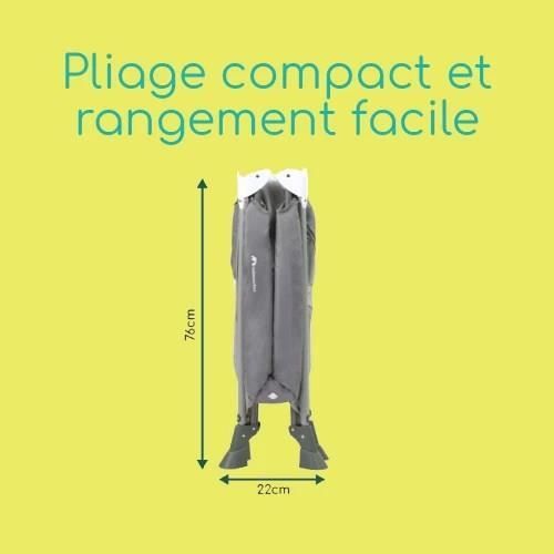 BEBECONFORT Soft dreams Lit bébé, Lit parapluie, De la naissance a 3 ans (jusqu'a 15kg), Gray Mist + sac de transport