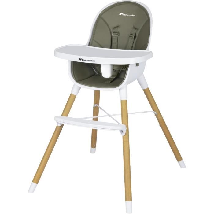 BEBECONFORT AVISTA Chaise haute évolutive, Des 6 mois jusqu' a 6 ans (30 kg), se transforme en petite chaise enfant, Mineral green