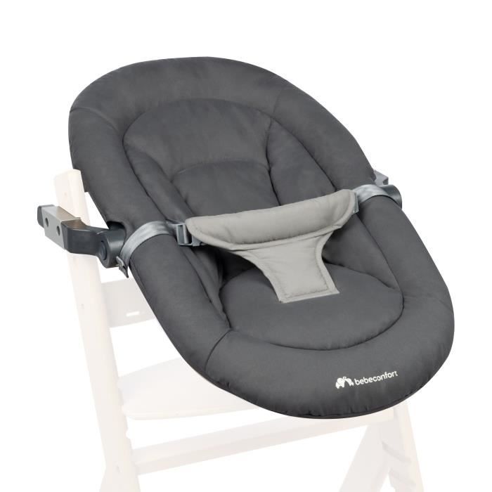 BEBECONFORT Timba baby, Transat bébé, compatible pour chaise haute Timba , de la naissance jusqu'a 6 mois, Tinted Graphite