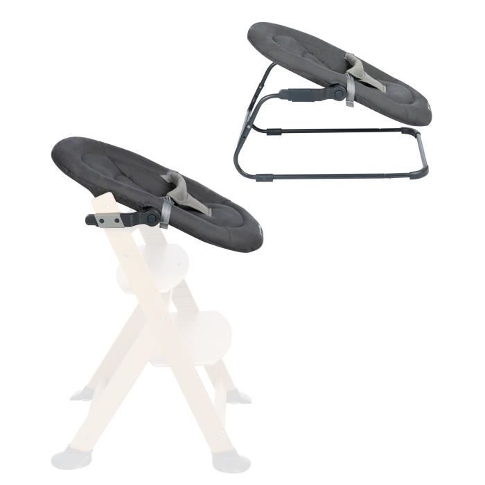 BEBECONFORT Timba baby, Transat bébé, compatible pour chaise haute Timba , de la naissance jusqu'a 6 mois, Tinted Graphite