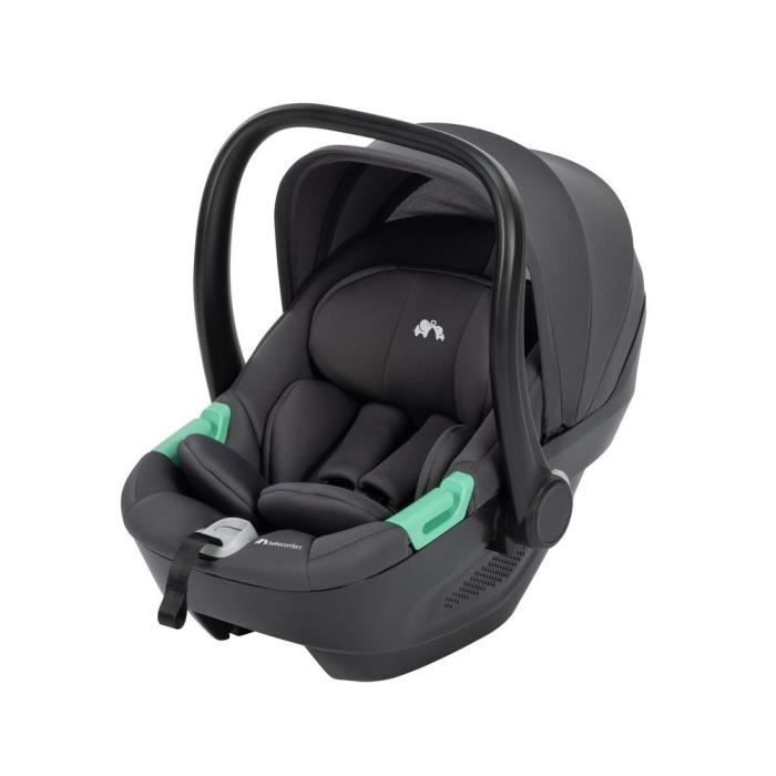BEBECONFORT MISTY DUO, Poussette duo, siege auto Gr0+ R129, grand panier,0 a 4 ans,0 a 22 kg,adaptateurs, Mineral Graphite