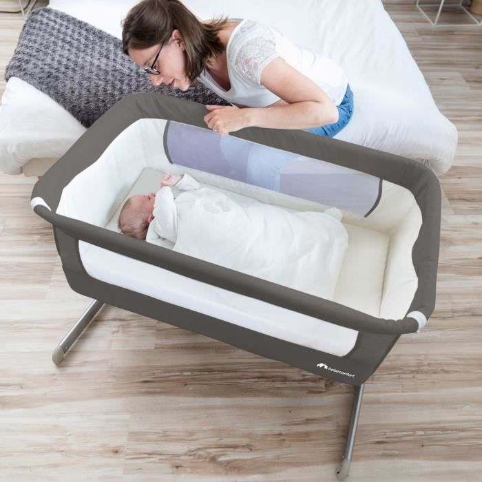 BEBECONFORT CALIDOO lit cododo, berceau bébé, lit bébé, de la naissance jusqu'a 9 kg, Tinted graphite