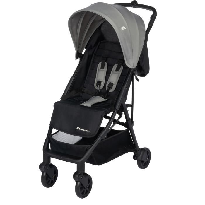 BEBECONFORT Poussette canne ultra compacte TEENY 3D, 4 roues, De la naissance a 4 ans environ (22kg), Tinted gray