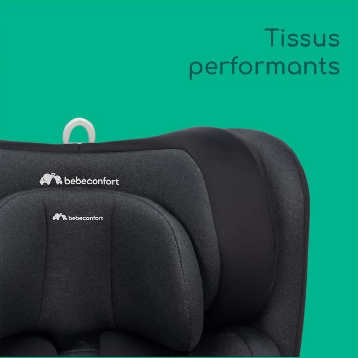 BEBECONFORT Siege auto évolutif pivotant 360° EvolveFix i-Size - Gr 0/1/2/3 - Isofix - 0 a 12 ans (36 kg) - 40-150 cm TINTED BLACK