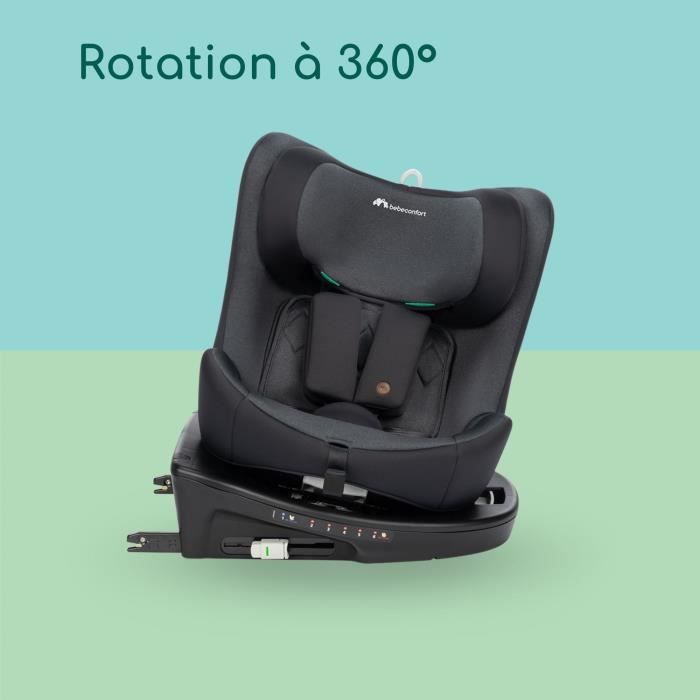BEBECONFORT Siege auto évolutif pivotant 360° EvolveFix i-Size 0/1/2/3 - Isofix - 0 a 12 ans (36 kg) - 40-150 cm TINTED GRAPHITE