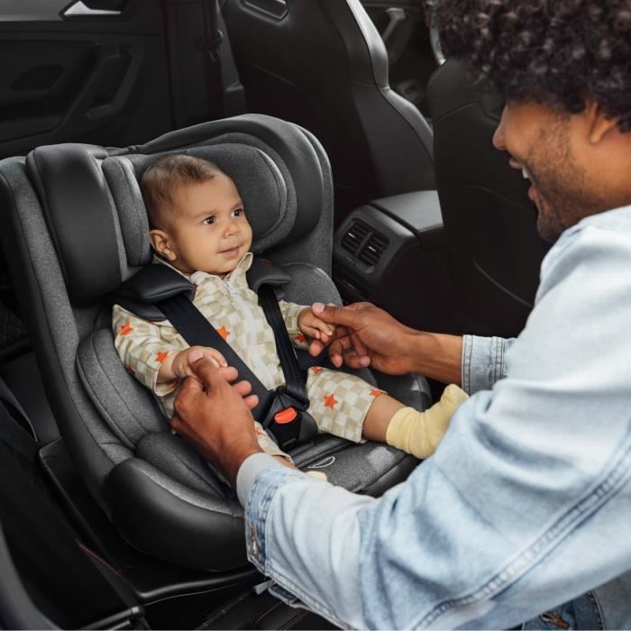BEBECONFORT Siege auto évolutif pivotant 360° EvolveFix PLUS i-Size 0/1/2/3 - Isofix 0 a 12 ans (36 kg) 40-150 cm TINTED GRAPHITE
