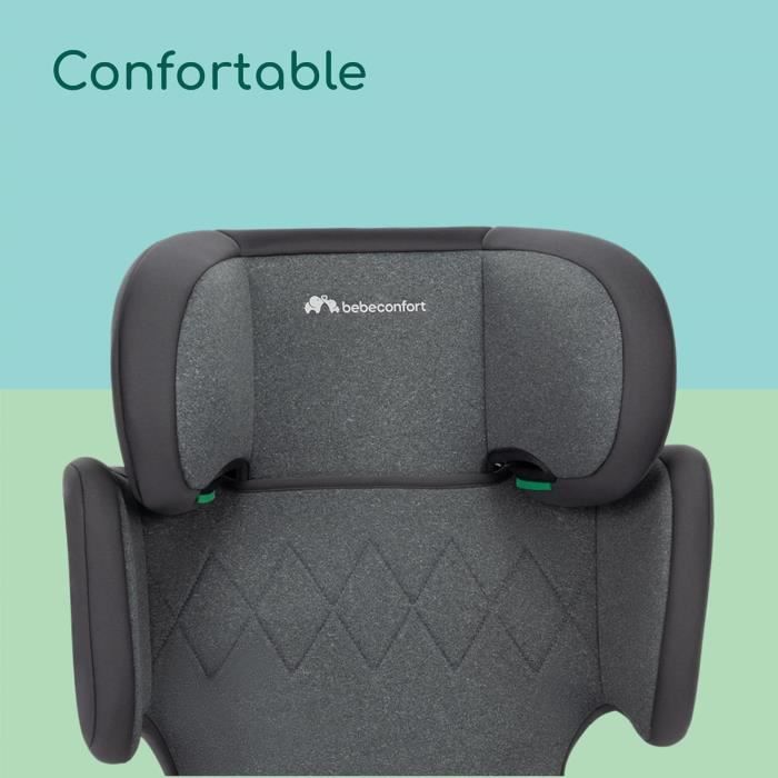 BEBECONFORT Siege auto ROAD SAFE compatible i-Size, groupe 2/3, rehausseur, 3,5 ans a 10/12 ans, 100-150cm, 15-36kg, TINTED GRAPHITE
