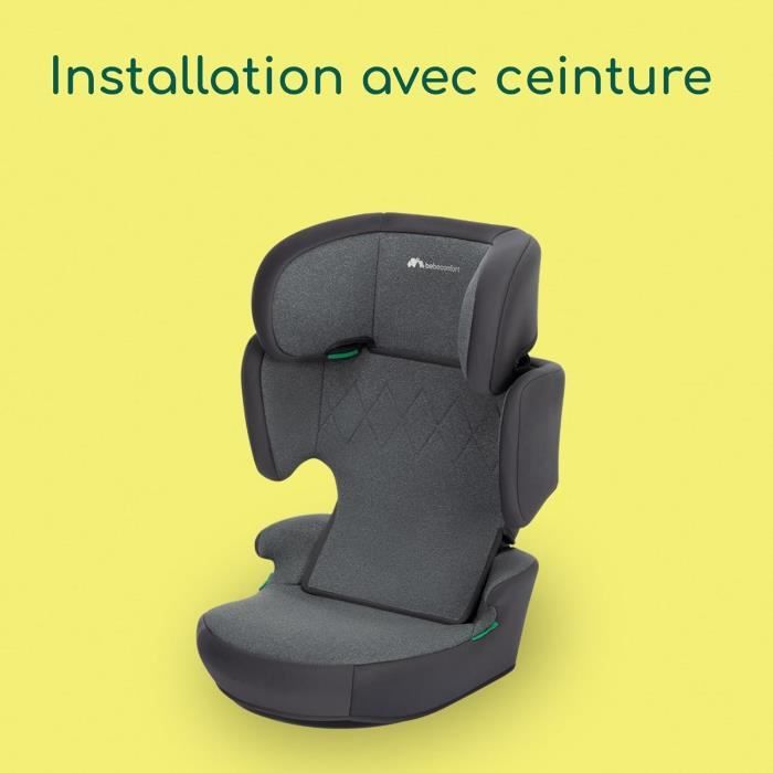 BEBECONFORT Siege auto ROAD SAFE compatible i-Size, groupe 2/3, rehausseur, 3,5 ans a 10/12 ans, 100-150cm, 15-36kg, TINTED GRAPHITE