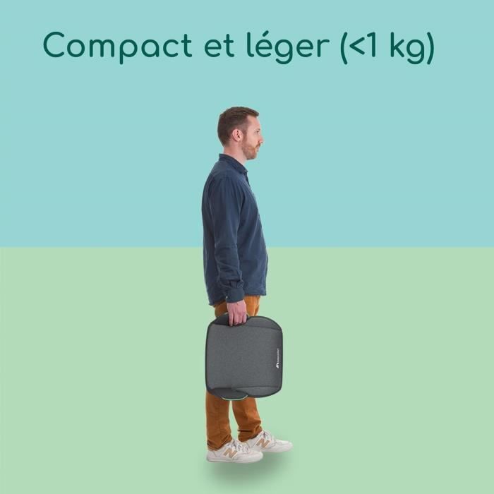 BEBECONFORT Siege auto réhausseur Manga i-Safe, Groupe 3, ceinturé, de 6 a 10-12 ans (36kg) TINTED GRAPHITE