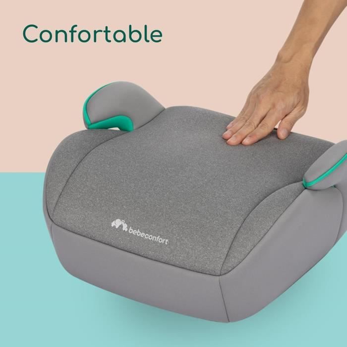 BEBECONFORT Siege auto réhausseur Manga i-Safe, Groupe 3, ceinturé, de 6 a 10-12 ans (36kg)TINTED GRAY