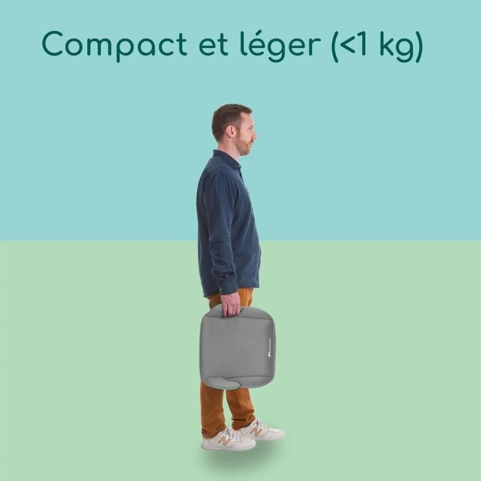 BEBECONFORT Siege auto réhausseur Manga i-Safe, Groupe 3, ceinturé, de 6 a 10-12 ans (36kg)TINTED GRAY