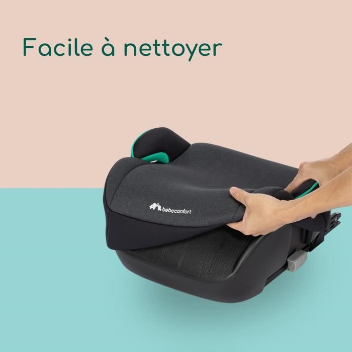 BEBECONFORT Siege auto Manga i-Fix, Rehausseur ISOFIX, de 6 a 12 ans, 22-36 kg, 125-150 cm TINTED BLACK