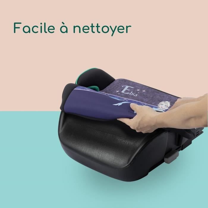 BEBECONFORT DISNEY© Siege auto réhausseur Manga i-Fix Elsa Frozen, Rehausseur ISOFIX, 6 a 12 ans, 22-36 kg,125-150 cm, Authentic