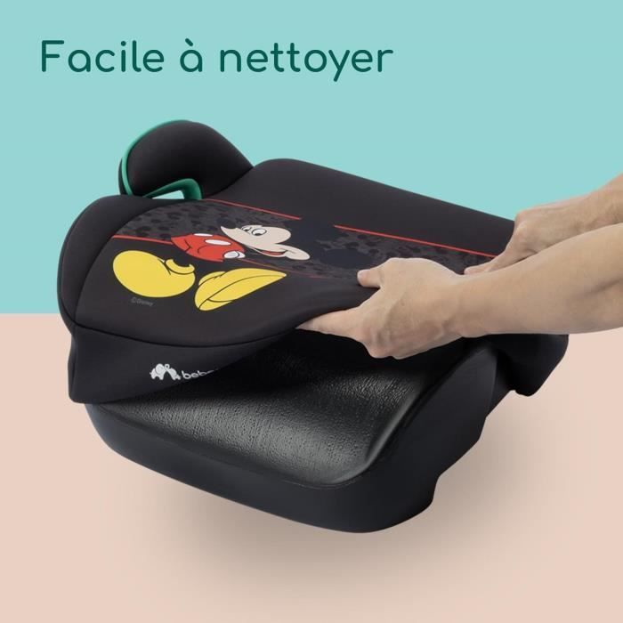 BEBECONFORT DISNEY© Siege auto réhausseur Manga i-Safe Mickey, Groupe 3, ceinturé, de 6 a 10-12 ans (36kg), Authentic
